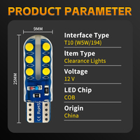 12V Fest Blinkende T10 LED Innenraum-Kennzeichenbeleuchtung 194 168 Silikon-Glühbirne 12SMD Auto-Innenbeleuchtung Positionsleuchte