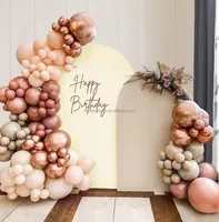 Housse d'Arche de Mariage Élastique en Spandex Épais pour Support de Fond, Décoration de Fête d'Anniversaire et Arrière-plan Photo Couleur Unie