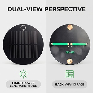 Mini Panel Solar Circular Mono Personalizado de 5V 0.4W con 20% de Eficiencia, Panel Rígido Pequeño para Dispositivos Inteligentes IoT SUNBOY SOLAR SD-80 CE - Product Image 2