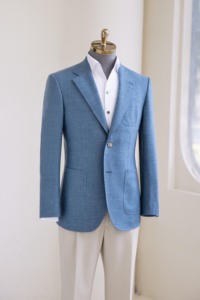 Jas Pria Haute-Couture Pesanan Khusus untuk Pernikahan 100% Wol 120-150 'Super British Fabric' Desain Jas dan Celana Single-Breasted Ukuran Besar - Product Image 4