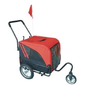 <span class=keywords><strong>Remolque</strong></span> plegable para bicicleta de mascotas, con marco de acero resistente, doble entrada, reflectores - Product Image 3