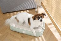 Coussin en peluche doux pour lit en cuir PU de luxe pour chiens et chats