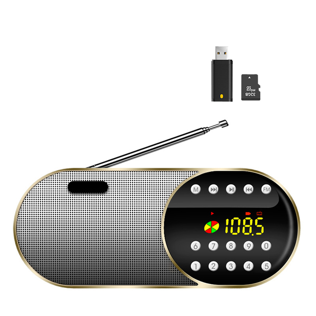 Portable DAB DAB FM Digital Radio FM Radio for the Elderly Portable Bluetooth U Disk TF Card Music Player Speaker