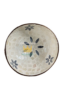 Handcrafted Vietnamese <b>Coconut</b> <b>Shell</b> Bowl Colored Bowl with Mother of Peal Inlay at Cheap Price - Product Image 2