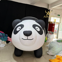 Ballon gonflable animal de dessin animé de 2 m de haut, best-seller, avec lumière LED pour fête sur le thème des animaux, panda, oiseau, koala gonflables