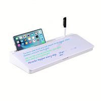 Support de clavier d'ordinateur en verre pour bureau, tableau blanc effaçable à sec, tableau de notes rétractable avec marqueur