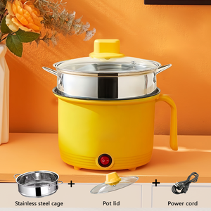 Casserole électrique épaisse pour 1 à 2 personnes, température réglable, grille de cuisson à vapeur, chauffage rapide, poêle électrique d'hôtel, 1,8 L, usage domestique - Product Image 2