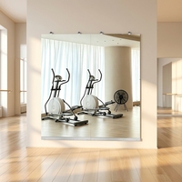 Nouveau miroir de gym New Hope 24x48 pouces (2 pièces/paquet) Grand miroir mural sans cadre en verre pour la maison, la salle de sport, le yoga, l'exercice, le studio de danse