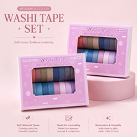 Lot de 20 rouleaux de ruban adhésif washi 2M couleur macaron, pastel uni, décoratif, simple face, essentiel pour la rentrée scolaire et les loisirs créatifs DIY