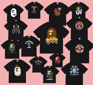 T-shirt sportiva casual <span class=keywords><strong>vintage</strong></span> a maniche corte con stampa a lettere, ampia e comoda, in cotone pettinato traspirante - Product Image 1