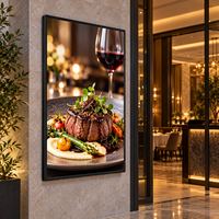 Boîte à lumière LED murale pour affiches, cadre publicitaire en aluminium rétractable pour l'entrée d'hôtels et de restaurants
