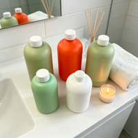 Bouteille distributrice PE 500 ml avec couvercle pour lessive de sous-vêtements, nettoyant de tuyaux, gel douche, lavant pour les pieds, cosmétiques personnalisables