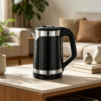 Bouilloire électrique sans fil Longbank, nouvelle, portable, en acier inoxydable coloré, 1,8 L, arrêt automatique, élément chauffant, rotation à 360 degrés, pour hôtel