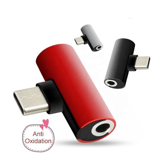 Type C to 3.5mm 3 in 1 Adapter Mobile Phone Earphone Audio Adapter Jack for Android USB-C Splitter Converter Adapters