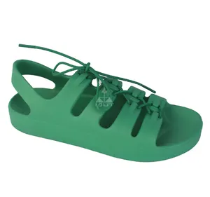 热果冻彩色女式凉鞋EVA塑料凉鞋女式平底鞋夏季徒步旅行运动鞋女式沙滩凉鞋