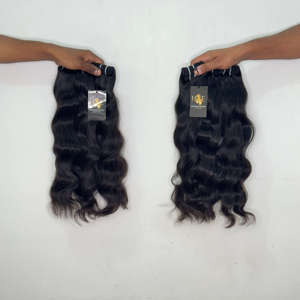 Extensiones de Cabello Humano Natural con Cierre, Paquetes de Cabello Ondulado Natural, Paquetes de Cabello Humano Ondulado Natural de la India - Product Image 2