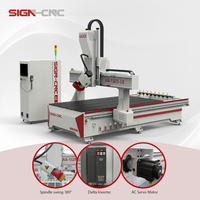 Machine de découpe et de gravure 3D à 4 axes, routeur CNC ATC pour le travail du bois et le perçage latéral de meubles