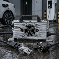 Chargeur de batterie étanche en aluminium 48V 20-25A pour batteries au plomb, NMC, LiFePO4, chariots de golf, chariots élévateurs, vélos électriques et véhicules électriques