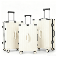 Offre Spéciale : Ensemble de 3 Valises Rigides en Aluminium Personnalisables – Sacs de Voyage à Roulettes Incassables, Légers et Imperméables