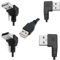Connecteurs USB Type-C plaqués nickel Swan 2A, design à angle droit, conducteur en cuivre pur, PVC pour téléphones mobiles Android