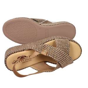 Sandales compensées en cuir pour femme Carmela, talon de 6 cm, taille 40, style plateforme - Product Image 6