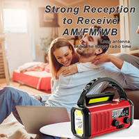 Radio d'urgence portable avec batterie de charge de type C de 10000mAh et charge solaire avec lampe de poche puissante
