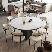 2025 Modern Design Slate Esstisch mit drehbaren Klappstühlen für kleine Wohnungen für das Wohnzimmer zu Hause