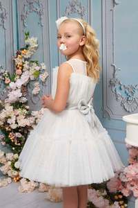 <span class=keywords><strong>Vestido</strong></span> <span class=keywords><strong>de</strong></span> fiesta <span class=keywords><strong>de</strong></span> flores para niñas, longitud hasta el suelo, <span class=keywords><strong>blanco</strong></span>, <span class=keywords><strong>de</strong></span> comunión - Product Image 3