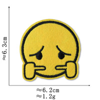 Patch brodé avec visage souriant Emoji mignon, 63 expressions de dessins animés différentes, patch brodé pour vêtements, chapeau, décoration DIY