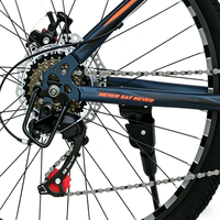 Vélo de montagne 27,5'' x 15,5'' en acier haute teneur en carbone, VTT 24 vitesses avec freins à disque mécaniques et jantes en aluminium