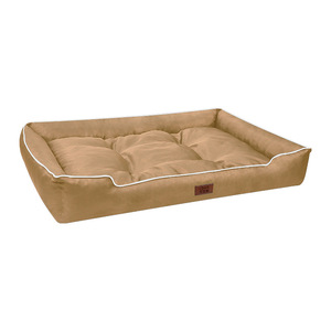 Cama Rectangular Grande para Perros con Bordes Acolchados, Sofá para Mascotas de Gamuza Suave Gris para Perros y Gatos de Interior - Product Image 2