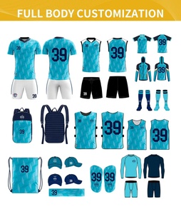 Maillots d'entraînement de football personnalisés à séchage rapide, numérotés et ajustables pour enfants et adultes - Product Image 5