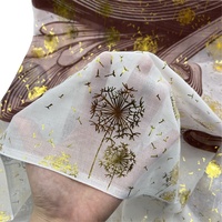 Abaya Dubaï Soudanaise Femme Toub en Voile de Coton Suisse Robe Cinq Mètres Tissu Imprimé Numérique Motif Supérieur Scintillant Tissu Japonais