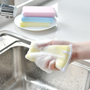 Éponge en tissu net <span class=keywords><strong>Nettoyage</strong></span> ménager Éponge carrée Net Lavage Éponge à récurer pour la vaisselle - Product Image 2