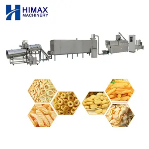 500kg per jam jalur produksi makanan ringan puff komersial mesin pembuat makanan ringan