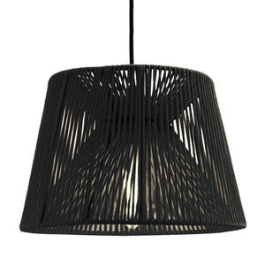 Lámpara colgante E27 con cordón de seda negro de 300 mm y 40 W - Product Image 1