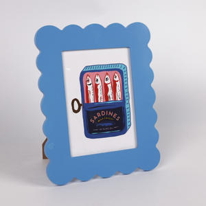 Decoração Moderna para Casa Moldura de Foto em MDF Design com Padrão de Ondas Moldura de Mesa 13x18cm - Product Image 3