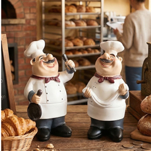 Statuetta di Chef in Resina di Poliestere, Ornamento Decorativo per <span class=keywords><strong>Cucina</strong></span>, Caffetteria, Panetteria, Ristorante, Casa, Mensola, Regalo di Natale - Product Image 3