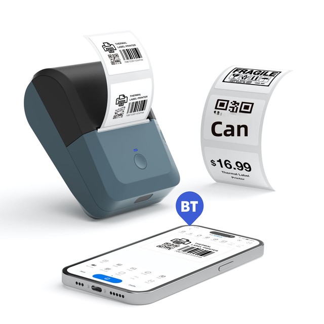 Small Portable Thermal Printer Label Maker Printer 58mm Paper Store Logistics Price Labels Wireless Portable Mini Printer