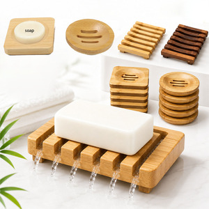 Jabonera <span class=keywords><strong>de</strong></span> Baño Grande <span class=keywords><strong>de</strong></span> Bambú para Jabón Líquido y Jabón en Barra, Soporte para Jabón - Product Image 3