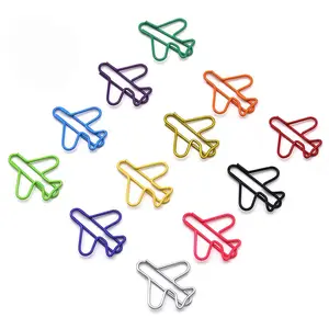 Les trombones de l'avion créatif, mignons clips de signet en forme d'avion en métal pour carte d'invitation de fête