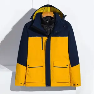 Men Windbreaker Work Clothes Outdoor Storm Jacket Men's Jacket Mountaineering Ski Cotton-padded Jacket Printed Logo