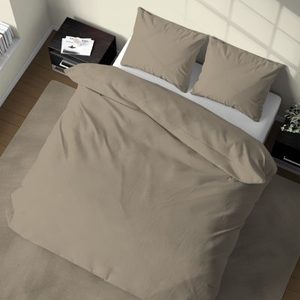 Juego de Funda de Edredón 100% Algodón Color Taupe Italiano Queen 250x200cm - Product Image 3