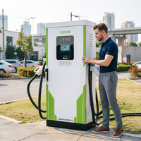 Nouveau chargeur rapide DC pour véhicules électriques Ganzhong GZ-DC-160L-2 7kW-240kW, interface combinée, entrée 380V, certifié OCPP1.6 CE TUV, station solaire domestique