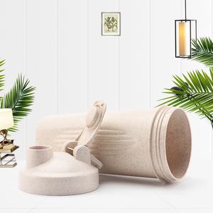 Botella de Paja de Trigo Biodegradable Personalizable Al por Mayor para Gimnasio, Coctelera, Bebida Directa, Acero Inoxidable para Bola, Agua Hirviendo, Ap - Product Image 3