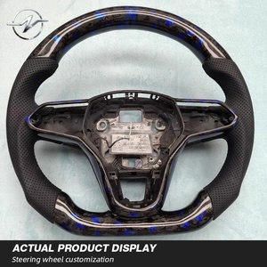 Volant sport en cuir personnalisé, en fibre de carbone forgée, 3 branches, 35 mm, pour Volkswagen Golf MK8 GTI Passat - Product Image 3