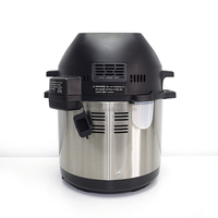 Vente en gros usine Friteuse à air en acier inoxydable avec couvercle amovible, multicuiseur 2-en-1 (friteuse à air et autocuiseur électrique), fonction cuiseur à riz