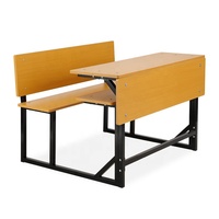 Mobilier scolaire pour les appels d'offres gouvernementaux du Moyen-Orient : Table et banc en bois, pupitre scolaire double avec banc