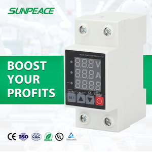 Avp 40A 63A 80A 100A 110V 220V 230V Ba hiển thị Ba 3 giai đoạn có thể điều chỉnh 2P AC DC trên và dưới Điện áp bảo vệ hiện tại - Product Image 1