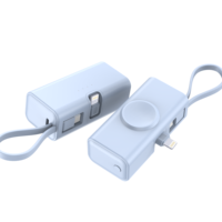 Interface d'entrée Mini Capsule Type-C 5000mAh PD 22.5W Charge rapide Banque d'alimentation sans fil